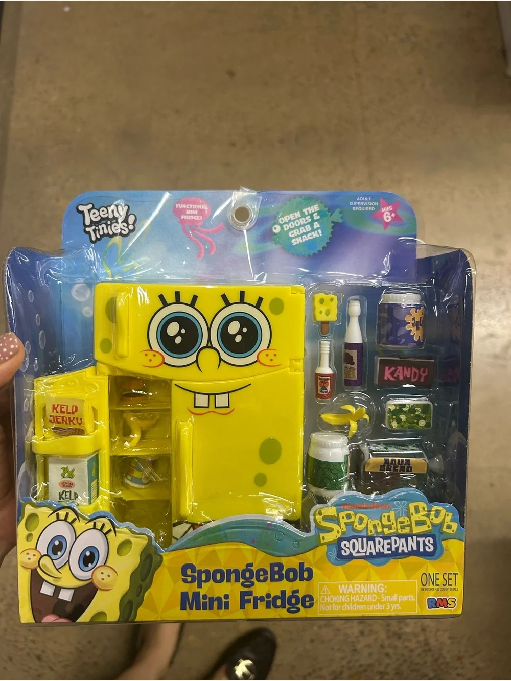 SpongeBob SquarePants Yellow Mini Fridge Toy set